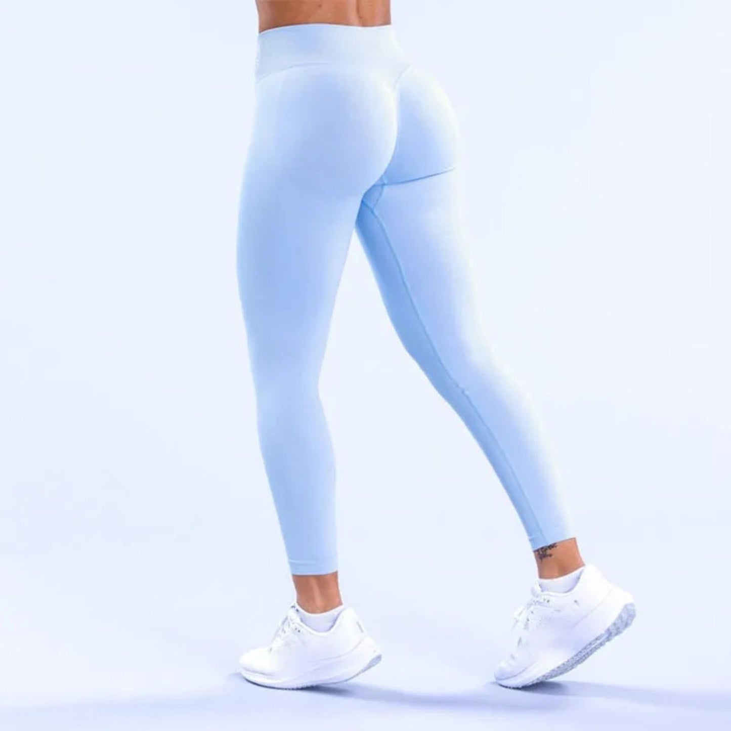 light blue butt lifting leggings for women