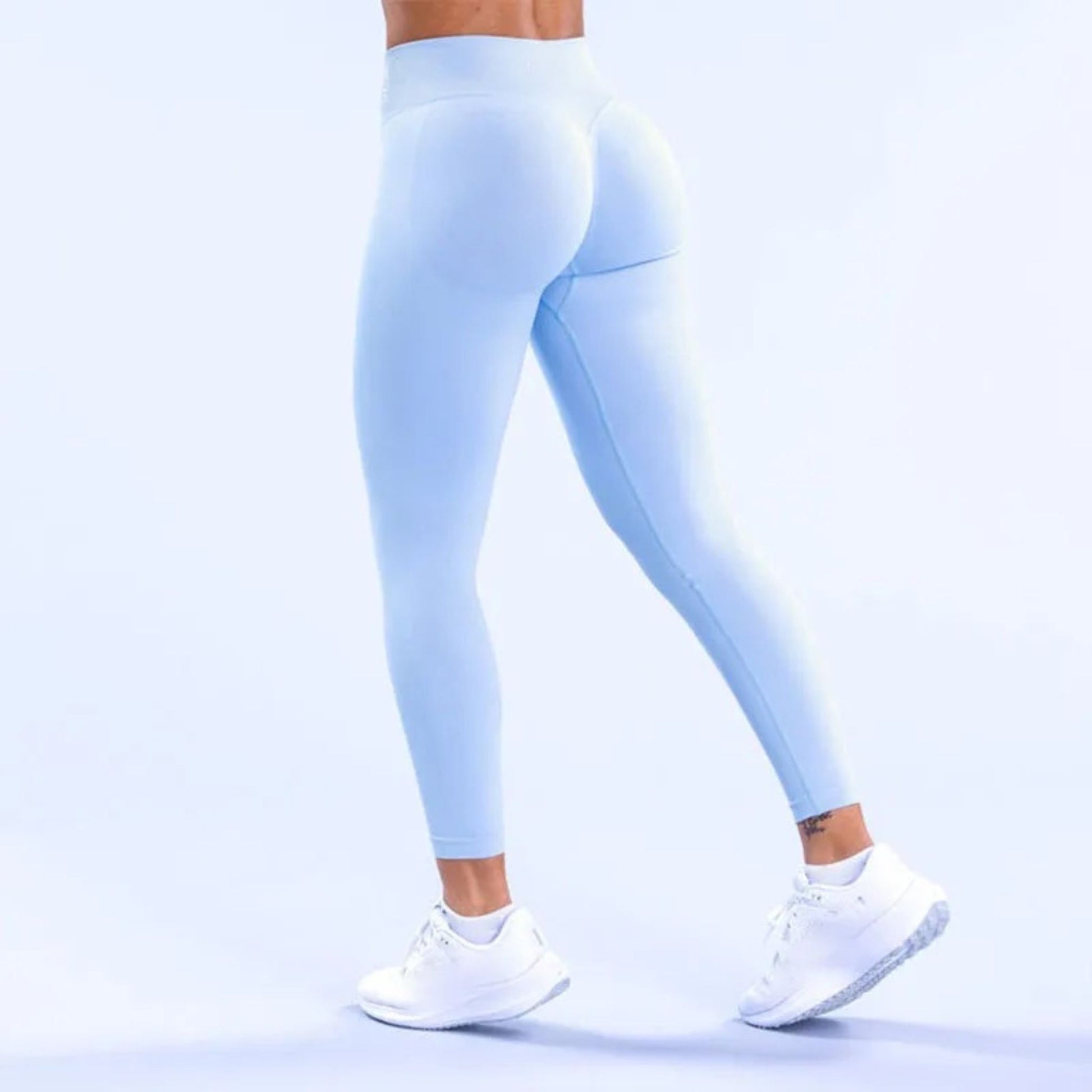 light blue butt lifting leggings for women